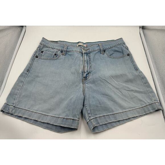 Pants - Levis 515 Short Womens Five Pocket Light Washed High-Rise Casual Denim Shorts 8